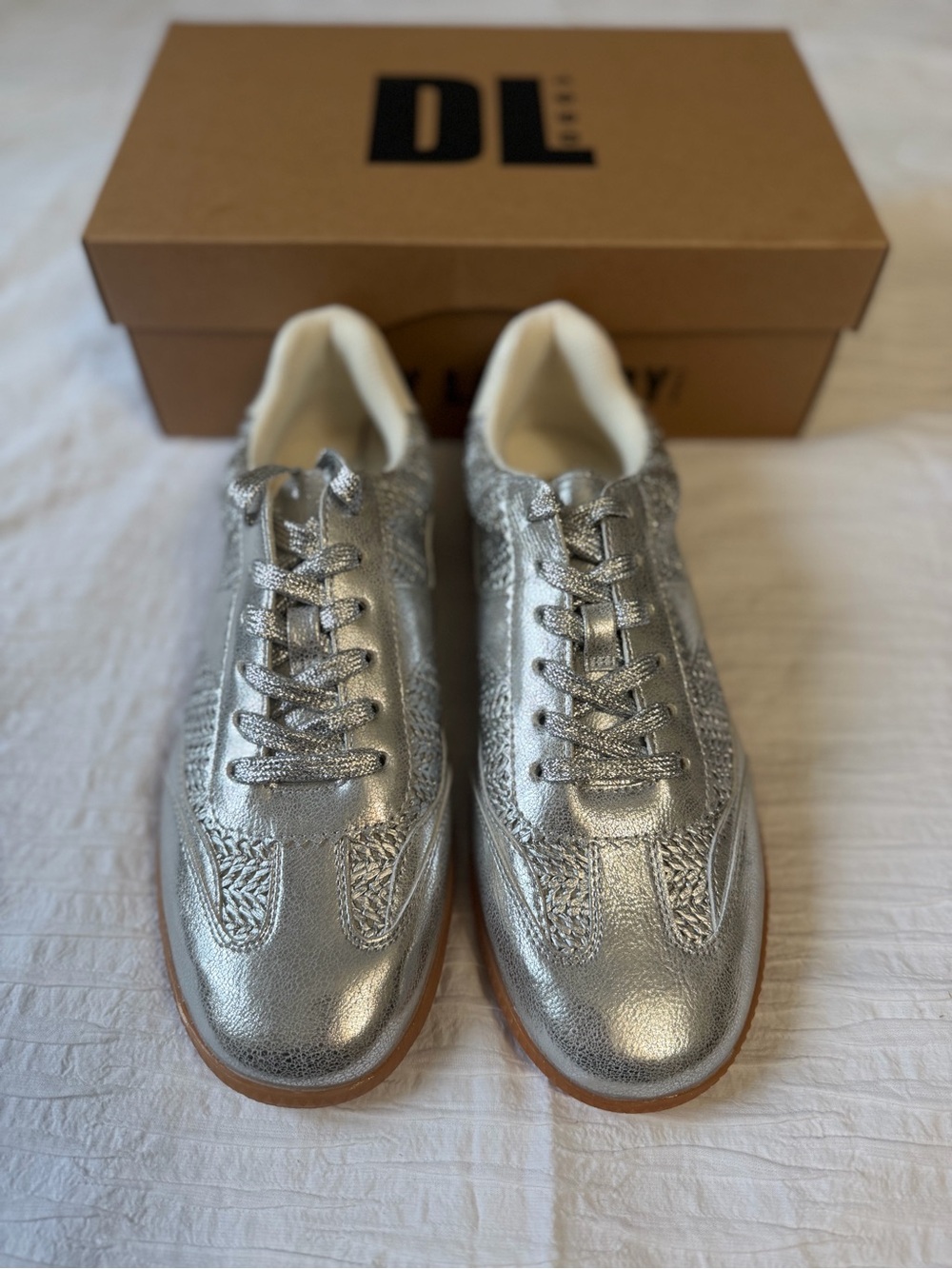 Dirty Laundry Tropics Braid Women’s Sneakers Silver Size 9.5
